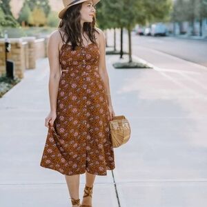 Madewell Cutout Cami Midi Dress